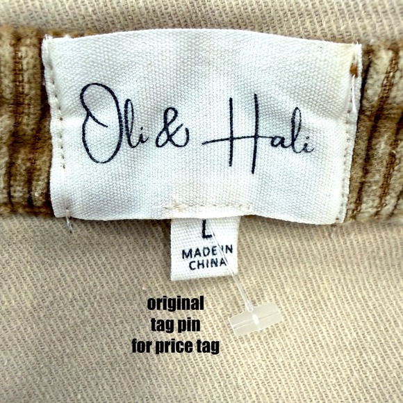 Oli & Hali Womens Tatiana Jacket L NWOT Corduroy Patchwork Cottage Brown Blue - Picture 5 of 8